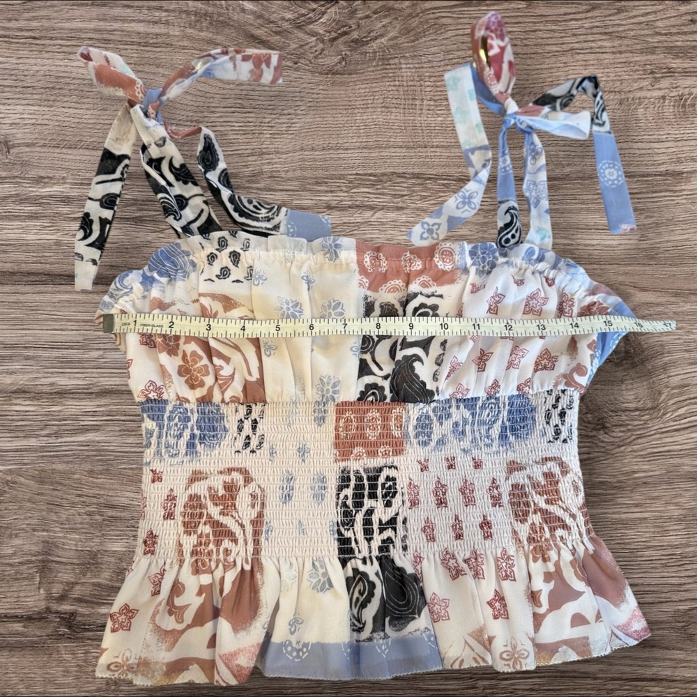 WILFRED Ballad Camisole Patchwork Woodblock Top Medium - Picture 6 of 8